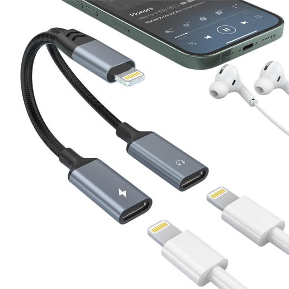 DUAL (cargador y cable tipo Iphone)