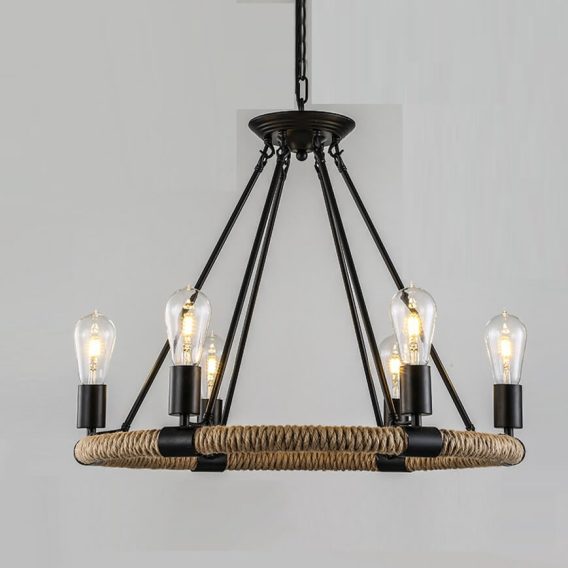 Lampara 8 focos sin cuerda